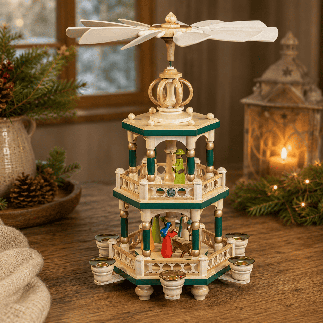 Christmas Pyramid Christmas Story green - Image 2