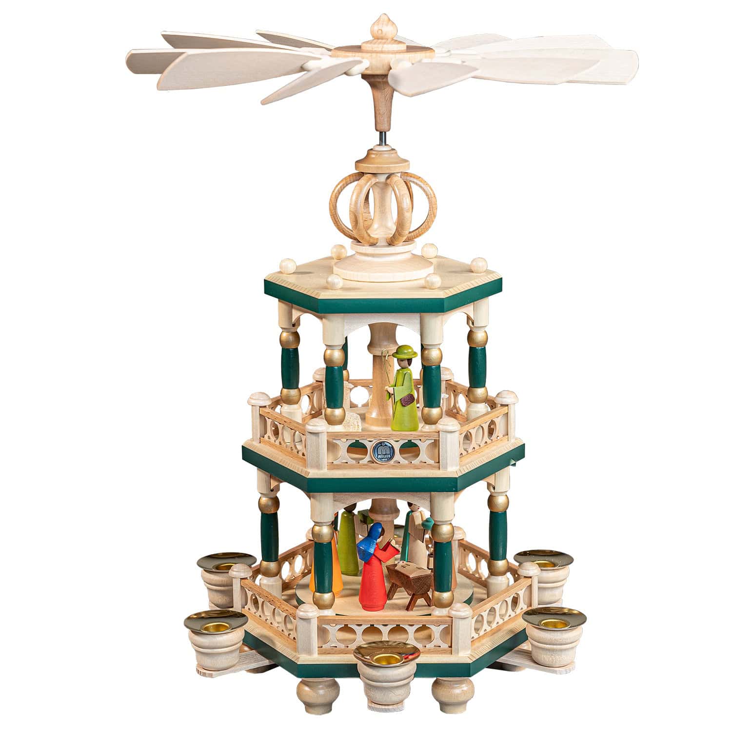 Christmas Pyramid Christmas Story green