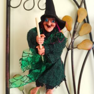 Kitchen Witch Doll Alicia green