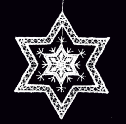 Lace Ornament Snowstar 2 inside movable 2170-72