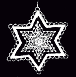 Lace Ornament Snowstar 3 inside movable 2170-73