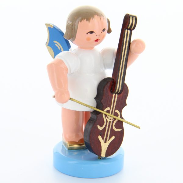 Angel with Cello, blue