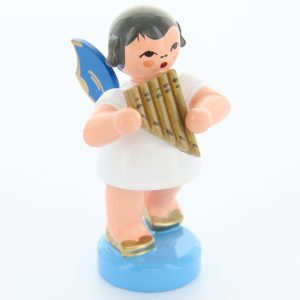 Angel with Pan Flute, blue