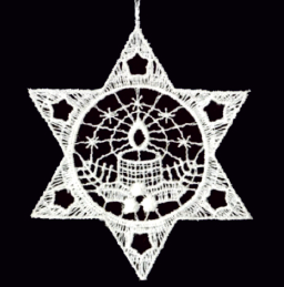 Lace Ornament Star candle 2347-71