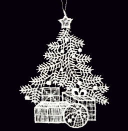 Lace Ornament Tree with gifts 2384-72