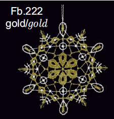 Lace Ornament Snowstar 2 gold 2465-72-222
