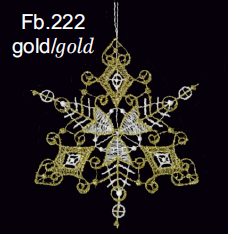 Lace Ornament Snowstar 3 gold 2465-73-222