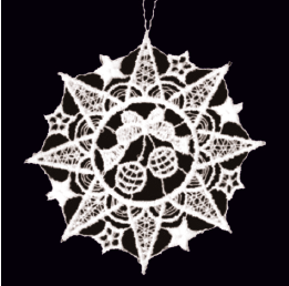 Lace Ornament Star with balls 2532-72