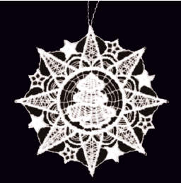 Lace Ornament Star with tree 2533-72