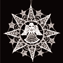 Lace Ornament Star with Angel 1 - 2654-71