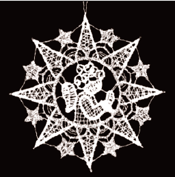 Lace Ornament Star with angel 2 - 2654-72