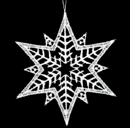 Lace Ornament Star 2 - 2927-72