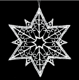 Lace Ornament Star 3 - 2927-73