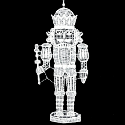 Lace Ornament Nutcracker 2 - 2944-72