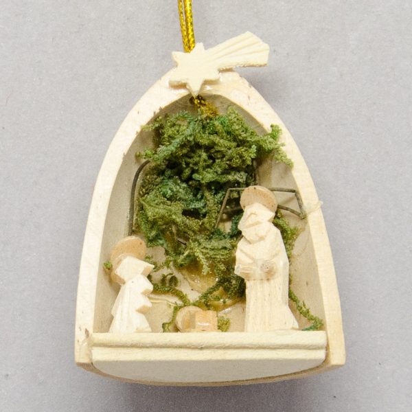 Walnut with Nativity Scene