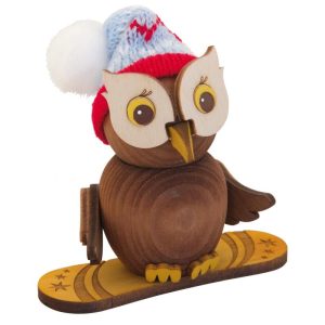 Mini Owl with Snowboard