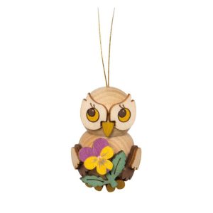 Owl child with flower