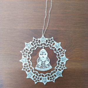 Lace Ornament Ball with Santa 2358-73