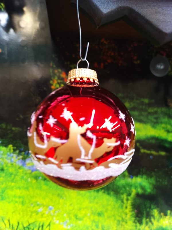 Glass Bauble Set red - Image 2