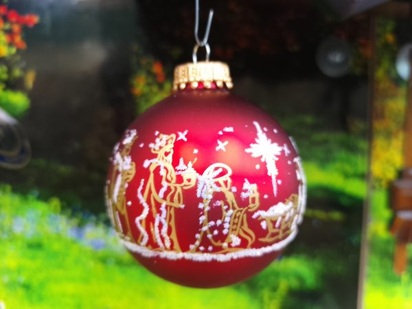Glass Bauble Set red matte - Image 2