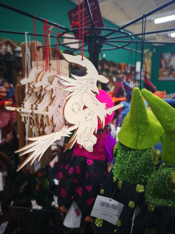 Wooden Ornament Witch - Image 2