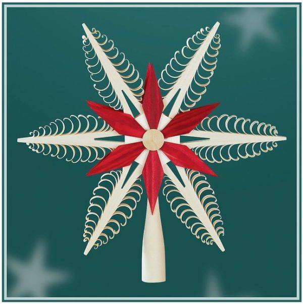 Wooden Tree Topper A401 red