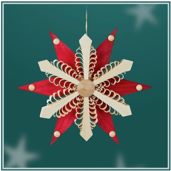 Wooden Tree Ornament A341 red