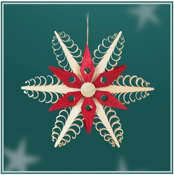 Wooden Tree Ornament A344 red