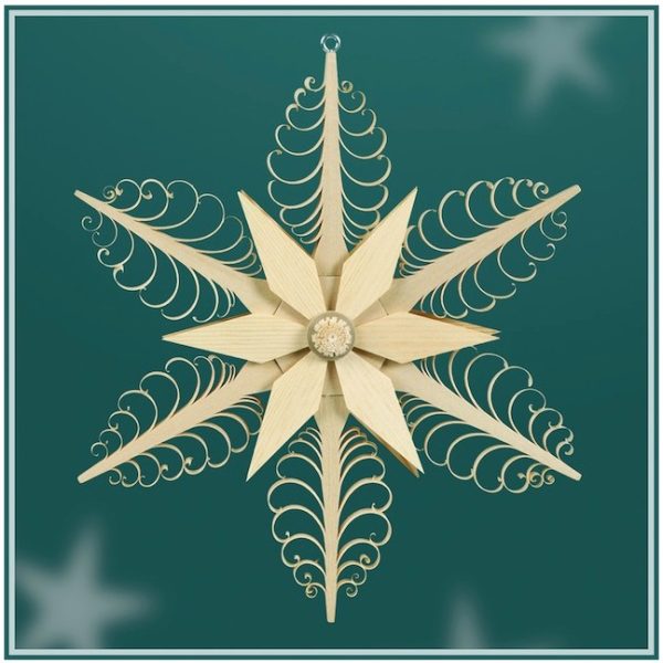 Wooden Star A117 natural 23 cm