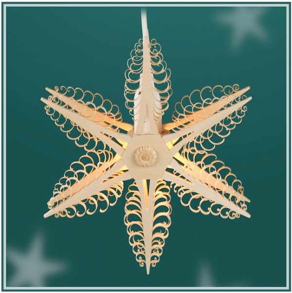 Lighted Star A212 natural 24 cm