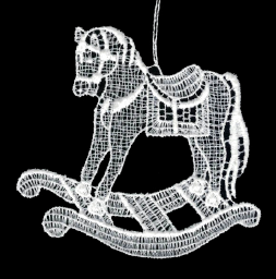 Lace Ornament Rocking horse 0508-72