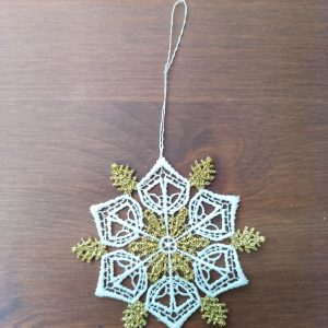Lace Ornament Snowstar 1 gold 2899-71-222