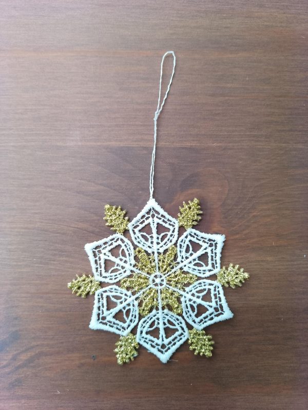 Lace Ornament Snowstar 1 gold 2899-71-222