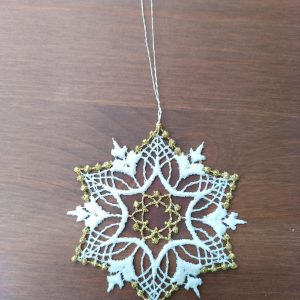 Lace Ornament Snowstar 2 gold 2899-72-222