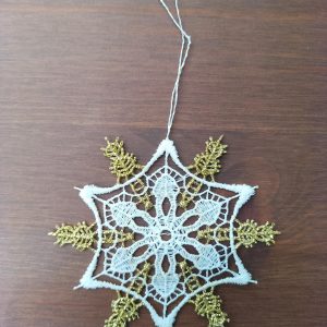 Lace Ornament Snowstar 3 gold 2899-73-222