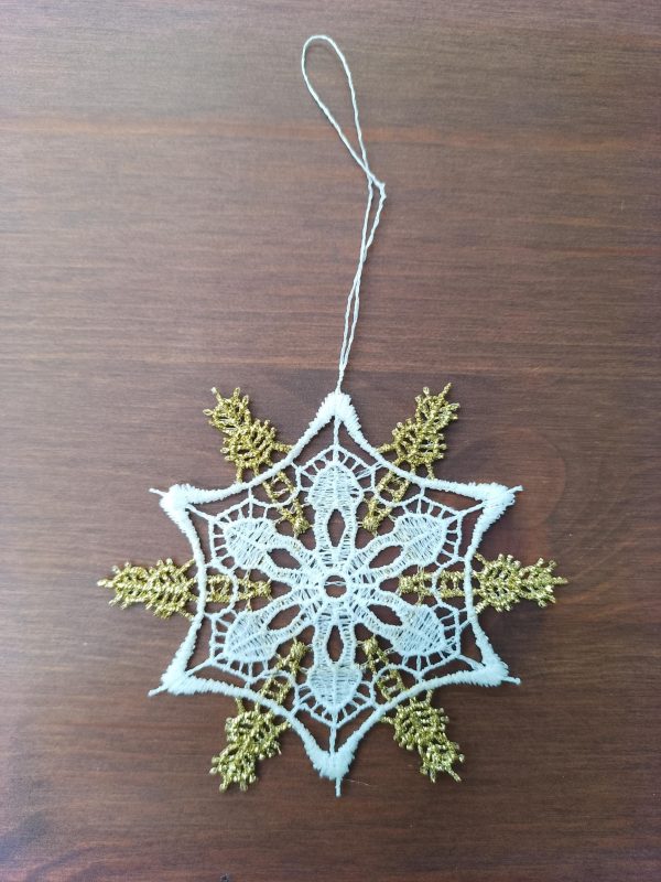 Lace Ornament Snowstar 3 gold 2899-73-222