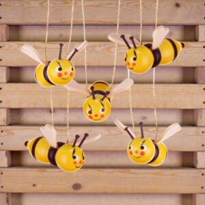 Wooden Ornament Bees