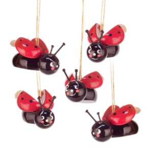 Wooden Ornament Ladybugs
