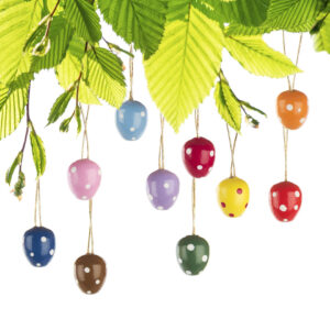 Wooden Ornament Easter Eggs