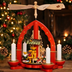 Christmas Pyramid Bears playing