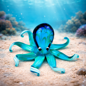 alt=glass-figurine-octopus-blue