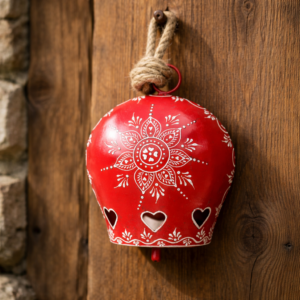 Metal Cow Bell red 5inch