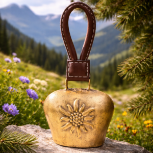 Metal Cow Bell gold 5.5inch