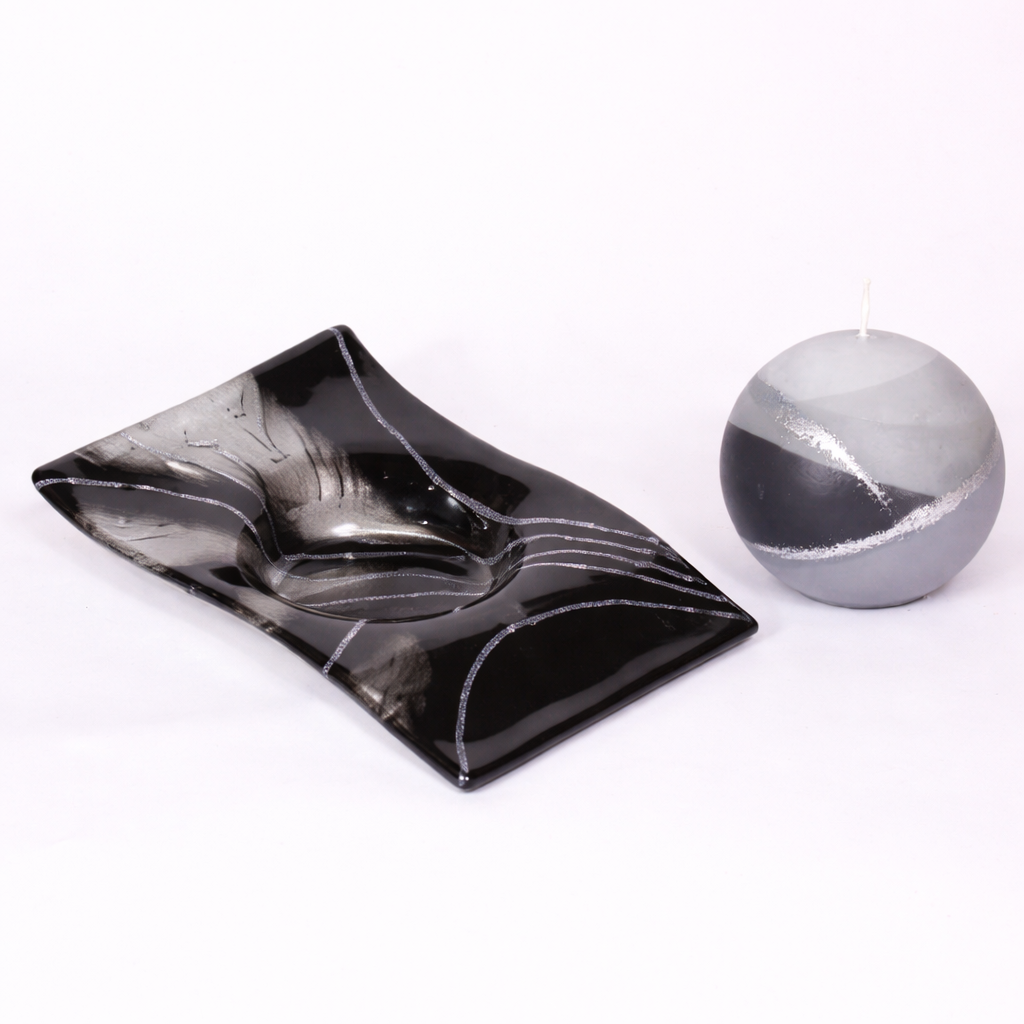 Curved Candle Holder Silver Line - Image 3