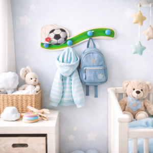 Kids Coat Rack Soccer Theme