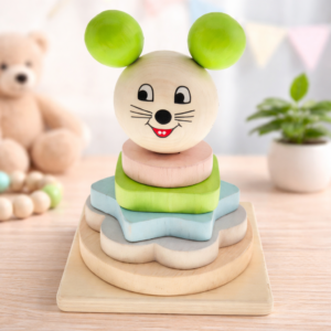 Wooden Stacking Toy Mouse