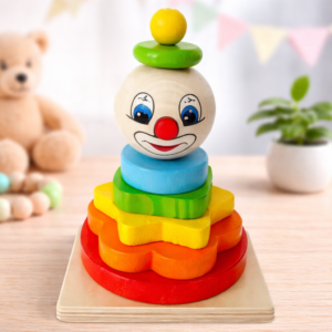 Wooden Stacking Toy Clown