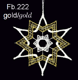 Lace Ornament Star 3 gold 232473-222