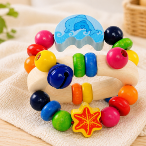 Wooden Clutching Toy Dolphin