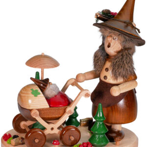 Lady Gnome with Baby Stroller